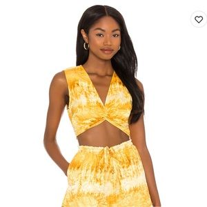 House of Harlow 1960 Louisa Top in Golden Tie Dye